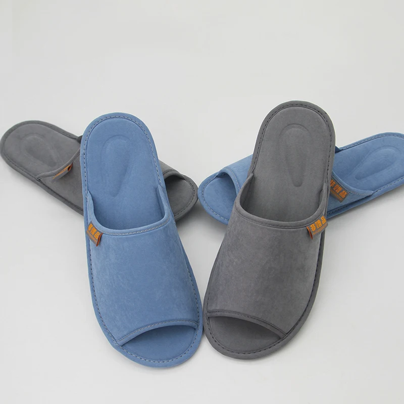 Reusable House Hotel Guest Room Washable Spa Slippers Custom Logo Washable Indoor Hotel Slippers