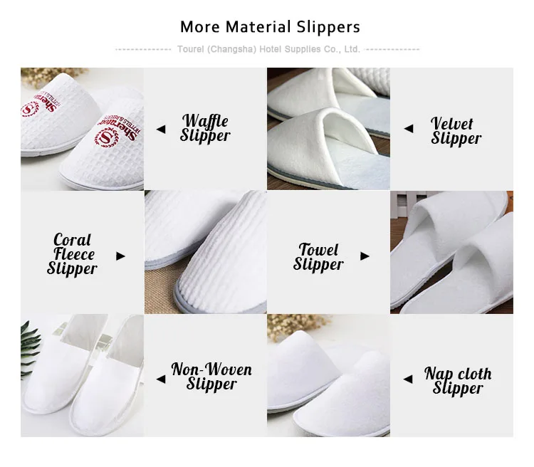 Oem Wholesale Eco Friendly Breathable Disposable Spa Wedding Hotel Slippers Shoes For Hotels With Label Logo