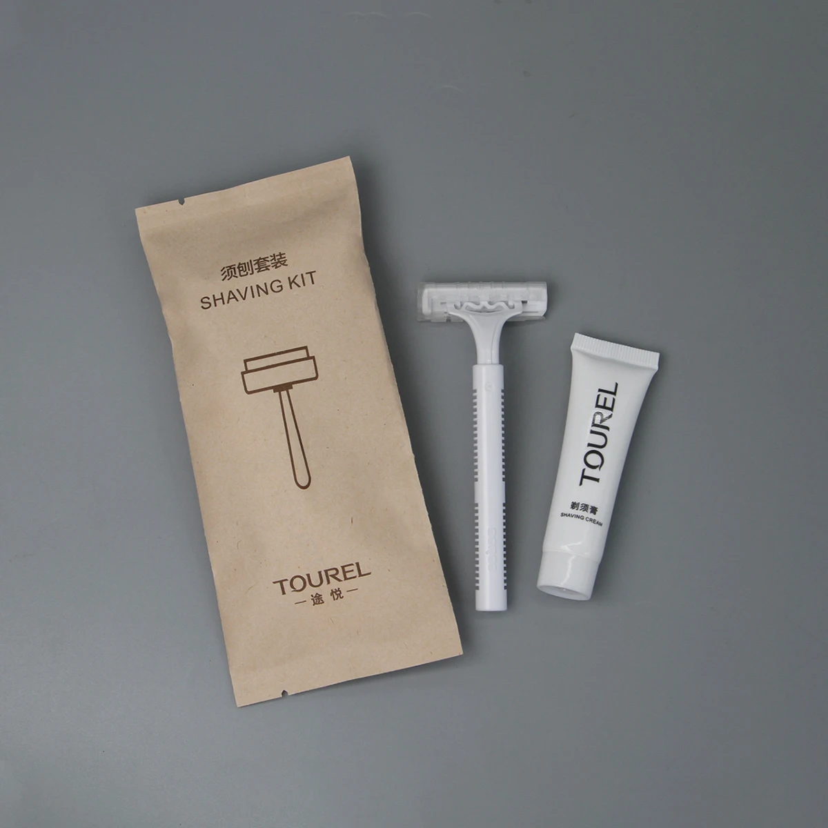 Plastic Free Oem Hotel Toiletries Kit Custom Luxury Eco Friendly Recyclable Sugarcane Paper Disposable Amenities Set