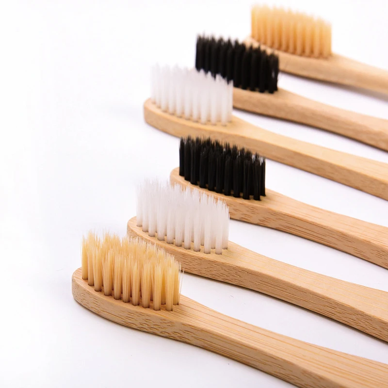Cepillos de dientes de bamb&uacute; de cerdas suaves 100% biodegradables al por mayor Cepillo de dientes de bamb&uacute; de madera ecol&oacute;gico