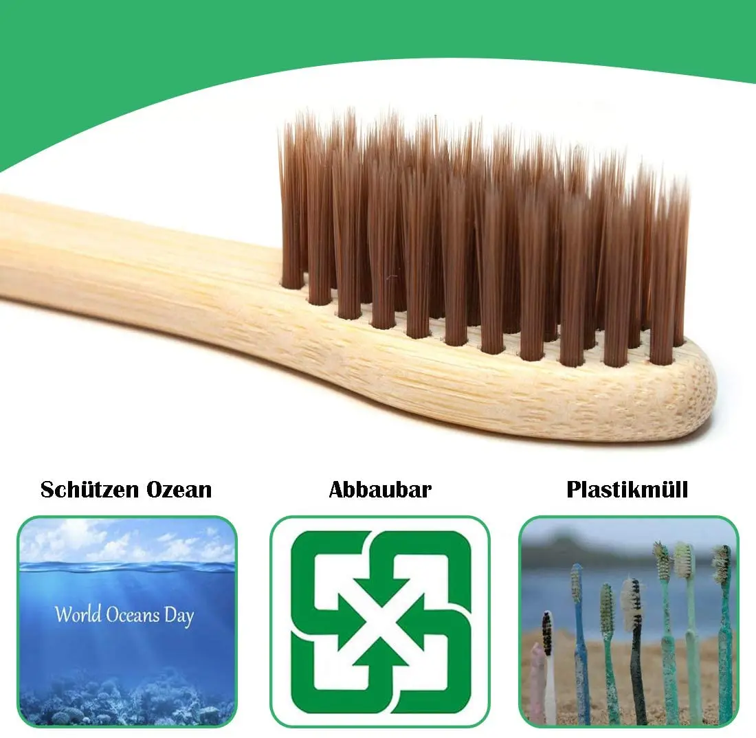 100% Biodegradable Bamboo Soft Bristle Tooth Brushes Wholesale Eco Friendly Wooden Bamboo Toothbrush