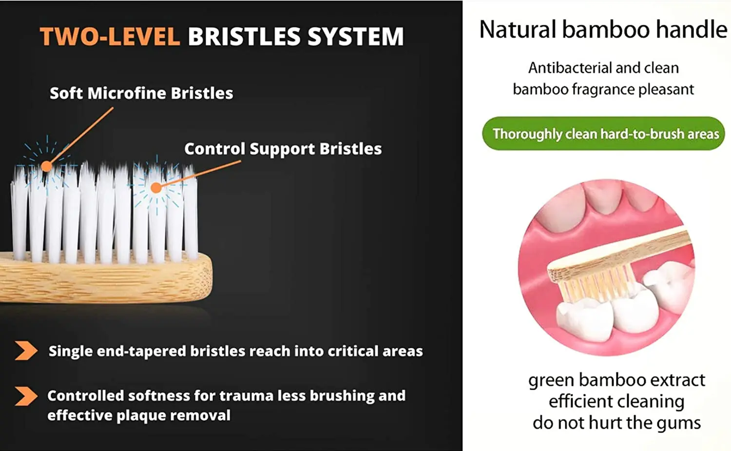 Cepillo de dientes de bambú para niños con cerdas biodegradables, certificación CE, ecológico, con soporte y logotipo personalizado