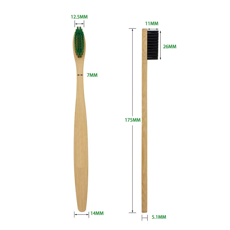 Oem Packaging Box China Wholesaler's 100% Biodegradable Bamboo Toothbrush Soft Bristle Eco-friendly Disposable For Home Use