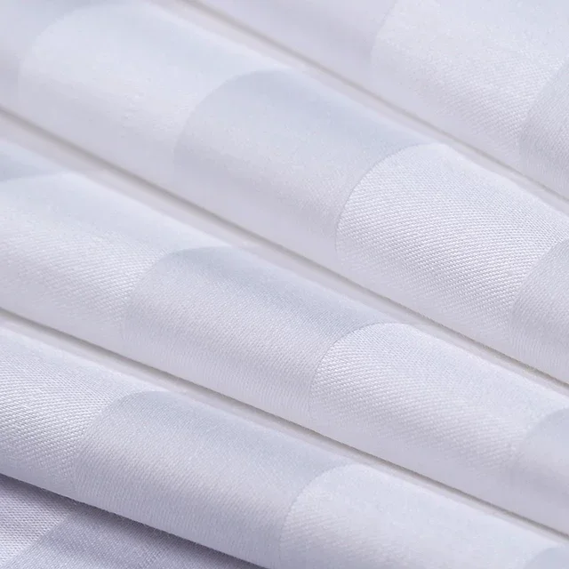 Customizable 6pc Hotel Stripe Bedding Set King Size 100% Cotton Linen Bottom Sheet Durable And Comfortable