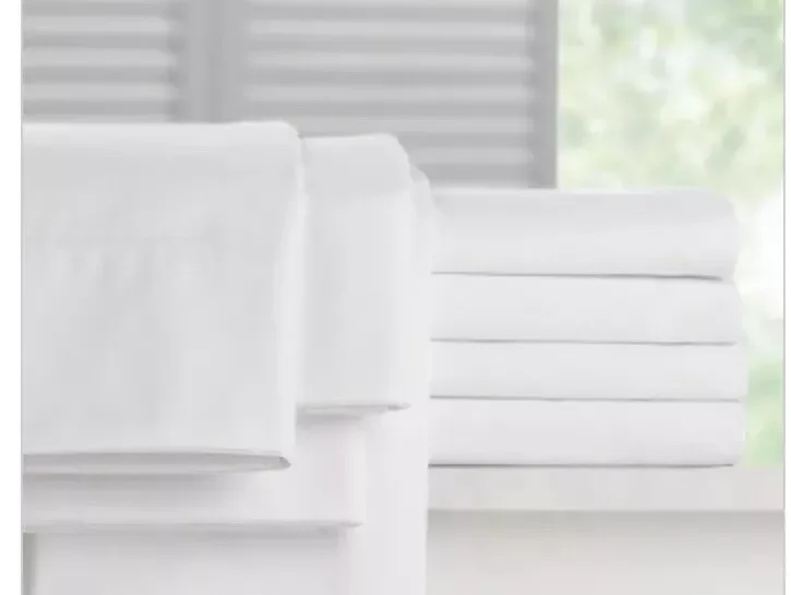 Factory Oem 5 Star Hotel Quality King Queen Size 100% Cotton Bedsheet Bed Fitted Sheet Stripe Luxury White Bed Sheets
