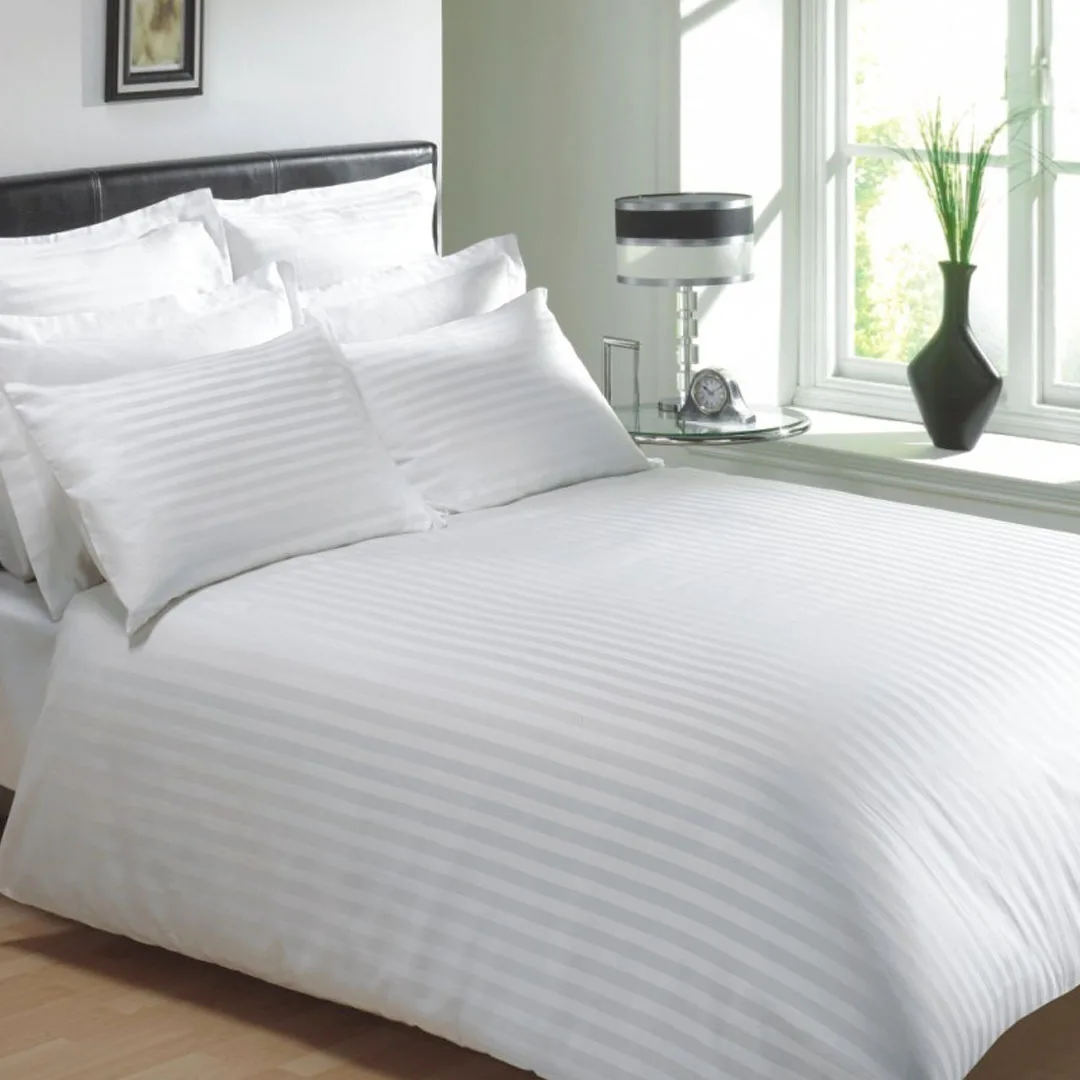 Custom Hotel Linen Bedding Set Luxury 100% Cotton 600t 100s Plain Style Woven King Size