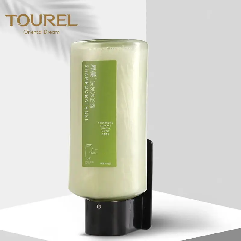 Ensemble deux-en-un mural en plastique de 400 ml de type M pour articles de bain d'hôtel personnalisés, shampooing et gel douche