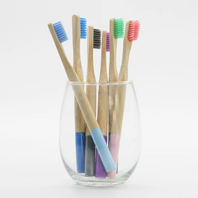100% Natural Biodegradable Organic Eco-friendly Bamboo Toothbrush Soft Nylon Charcoal Customizable Logo Disposable For Home