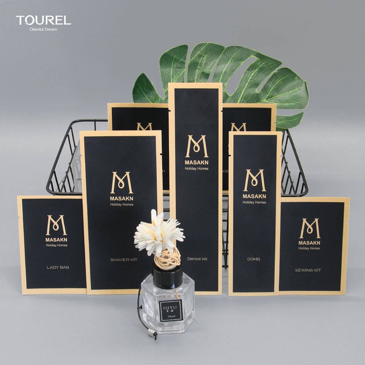 อุปกรณ์อำนวยความสะดวกสำหรับโรงแรมหรูแบบพกพาและรีไซเคิลได้ ของใช้ในห้องน้ำแบบใช้แล้วทิ้ง สินค้าประเภทแห้ง