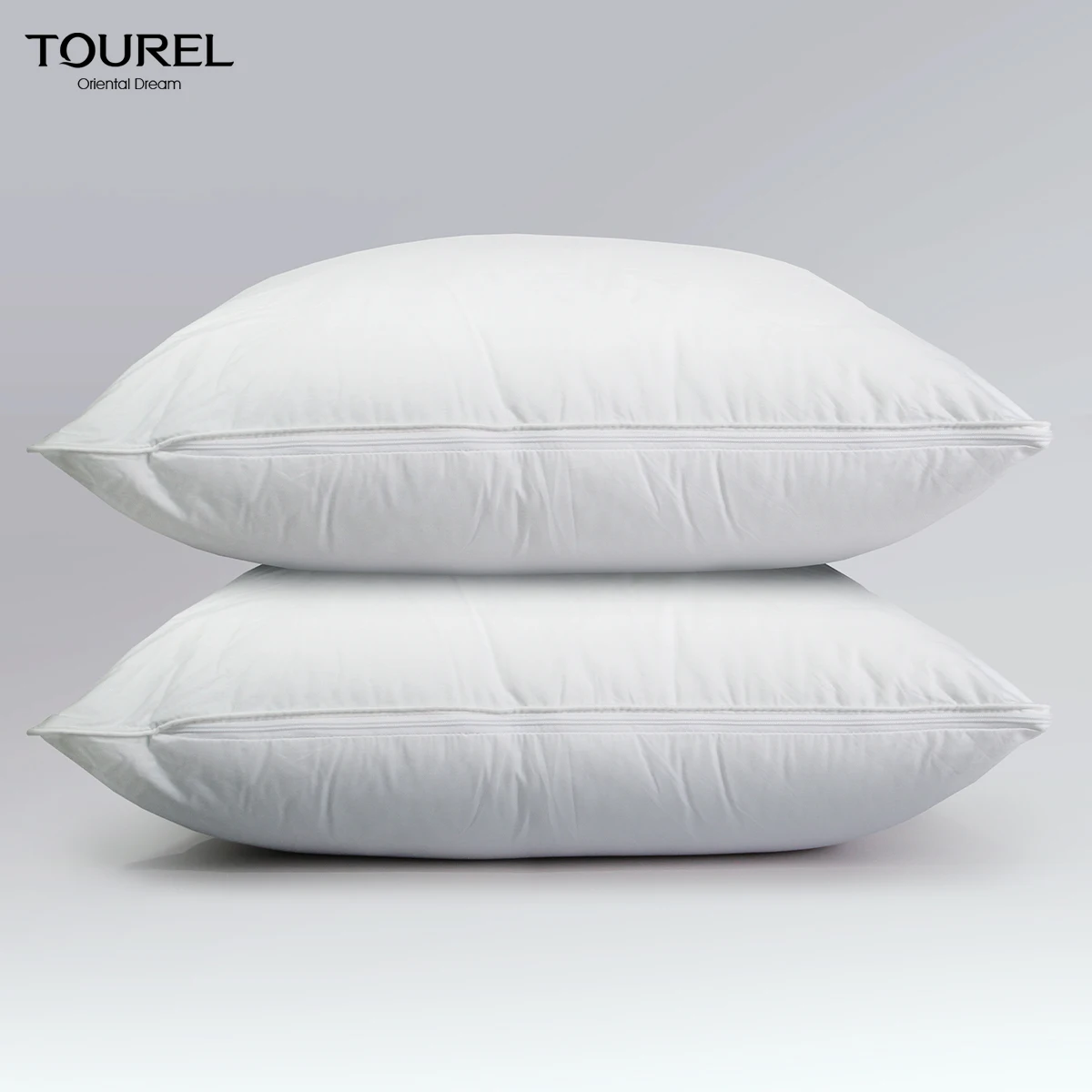 Modern Solid Standard Size Orthopedic Adjustable Neck Support Down Filling Pillow With Washable Cover 5 Star Hotel Quality