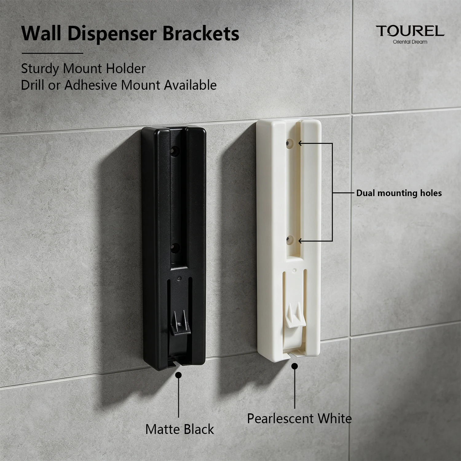 Dispensador de champú y gel de ducha de 360 ml para baño de hotel, montado en pared, con logotipo personalizado al por mayor, juego de 3 botellas
