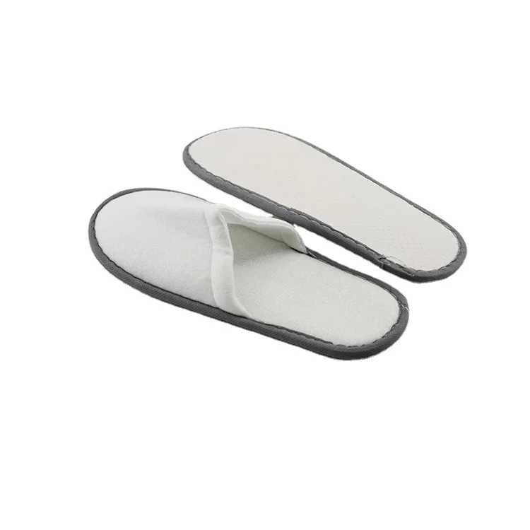 Luxury High Quality Custom Women Nap Cloth Waffle Flip Flop Slippers Fluffy Indoor Handmade Eve Hotel Disposable