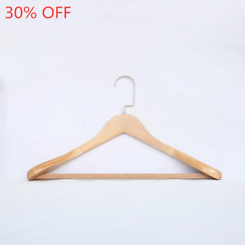 Hot Selling Luxury Custom Bamboo Wooden Garment Door Pants Wooden Suit Coat Clothes Hanger