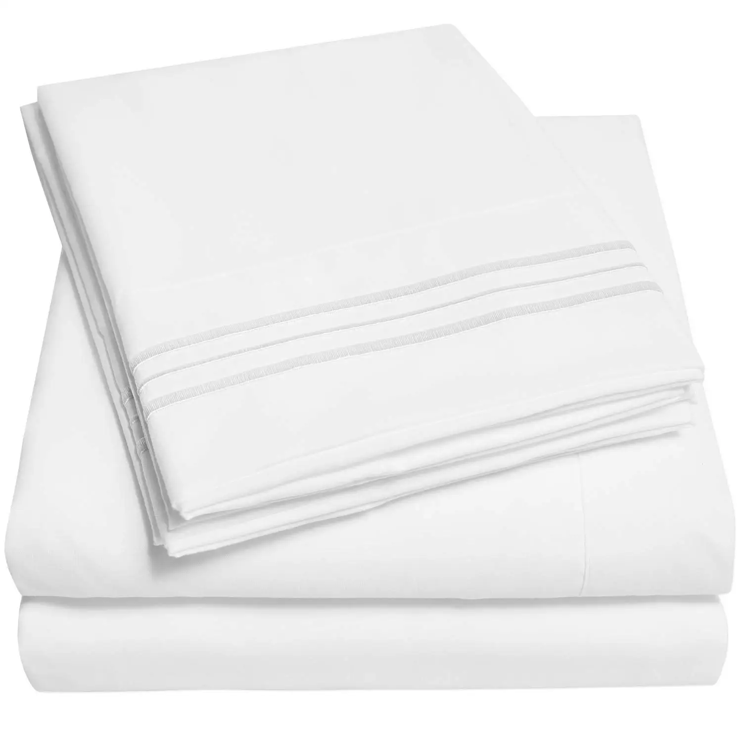 Wholesale Queen 400-1000tc 4 Pieces 100 Cotton Embroidery Design Chinese Manufacture Bed Sheet Bedding Set For Hotel