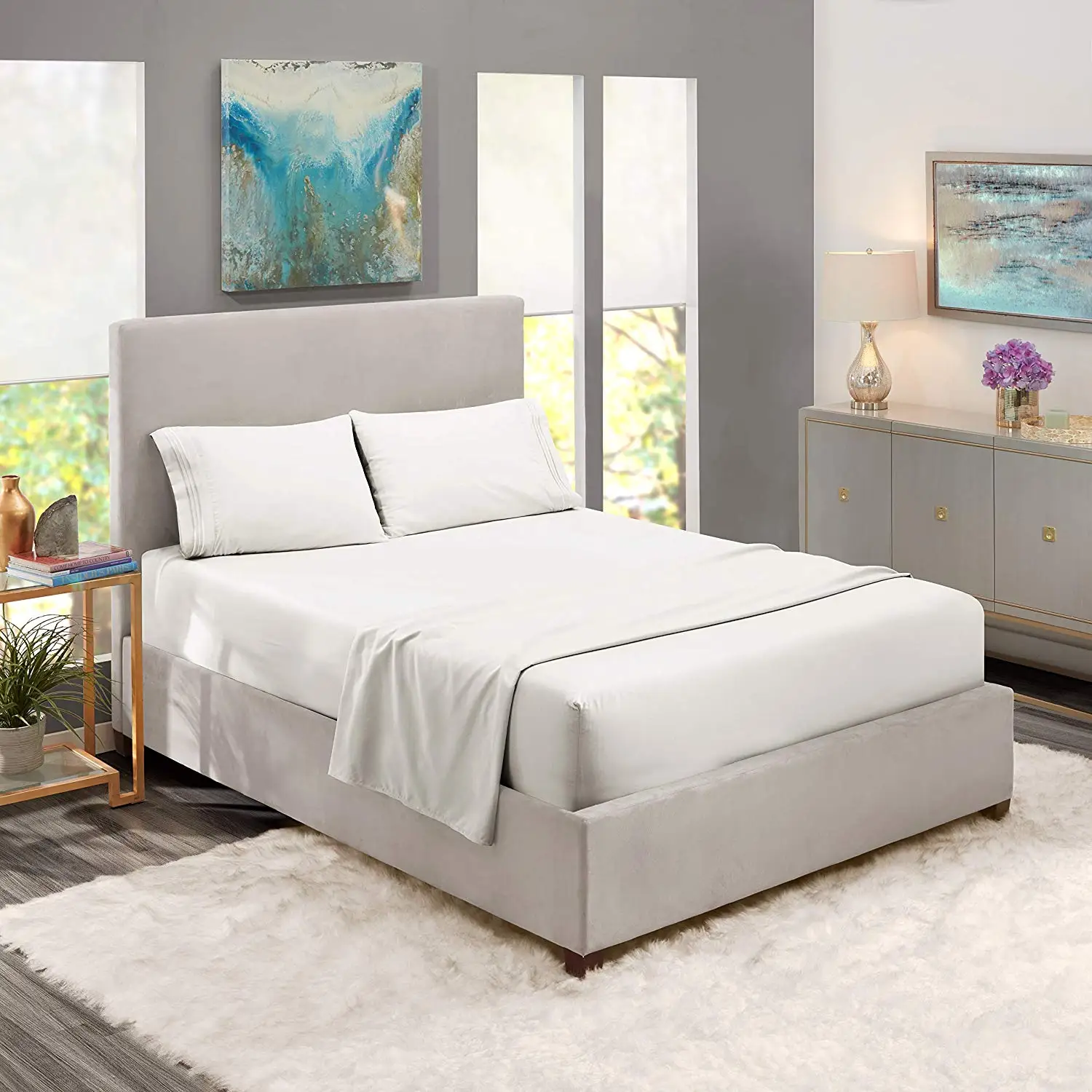 Wholesale Queen 400-1000tc 4 Pieces 100 Cotton Embroidery Design Chinese Manufacture Bed Sheet Bedding Set For Hotel